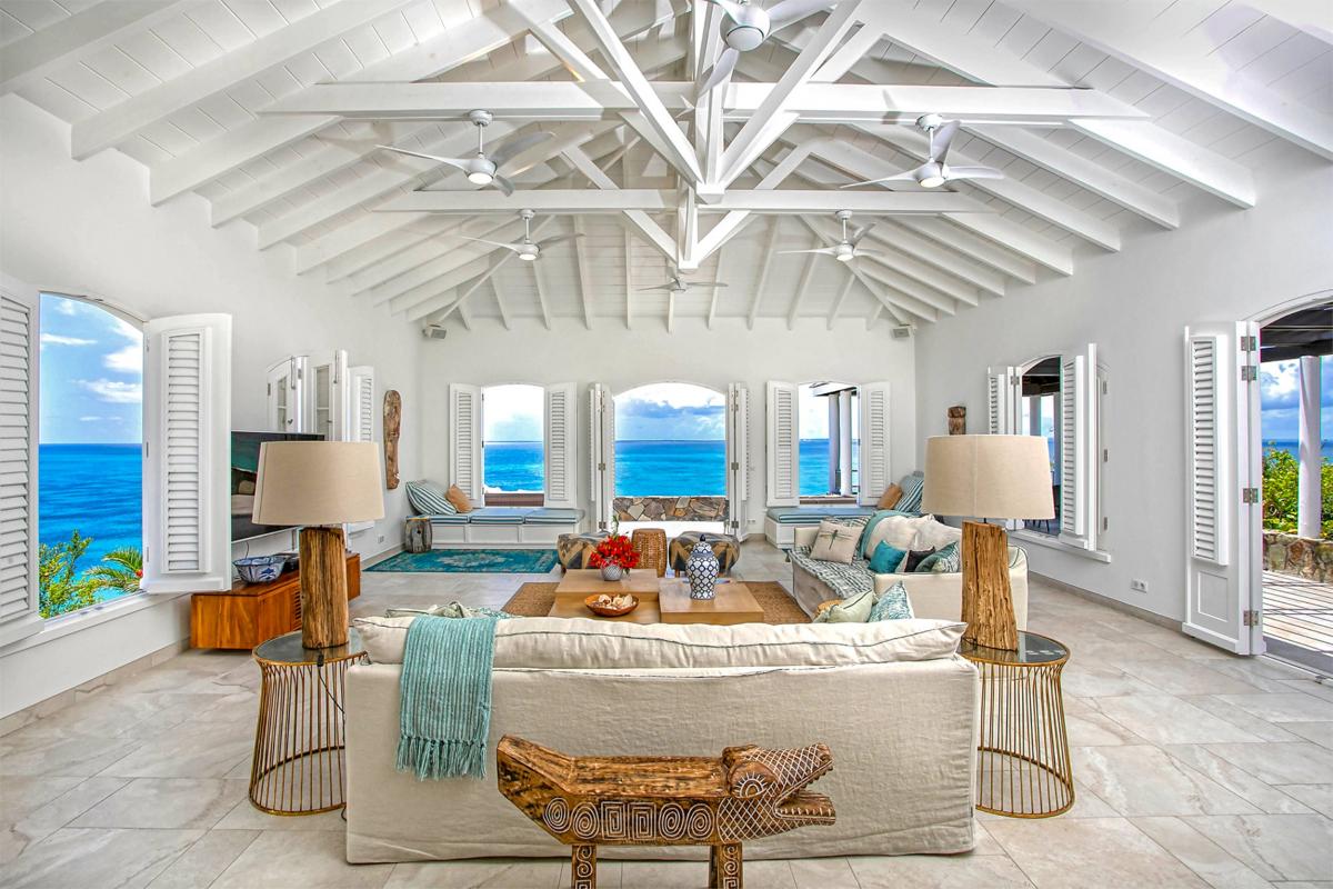 Luxury Villa Rental St Martin - Living room